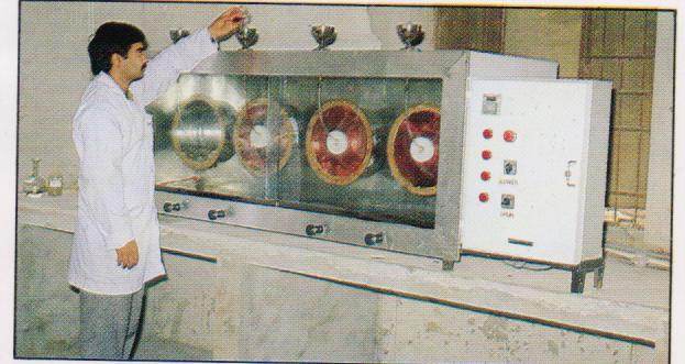 Sardar Chemical quality testing laboratory — automated fastness testing equipment