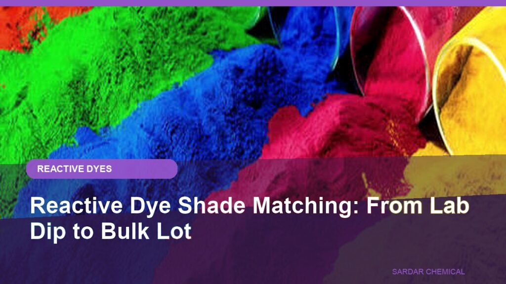 Reactive Dye Shade Matching: From Lab Dip to Bulk Lot