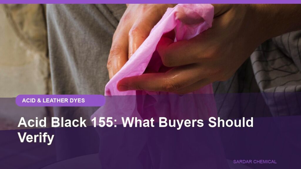 Acid Black 155: What Buyers Should Verify
