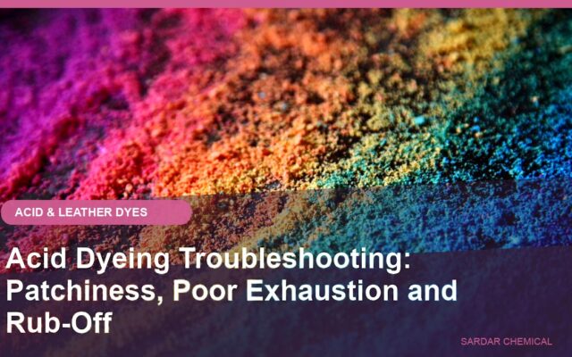 Acid Dyeing Troubleshooting: Patchiness, Poor Exhaustion and Rub-Off