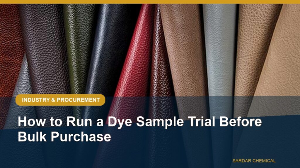 How to Run a Dye Sample Trial Before Bulk Purchase
