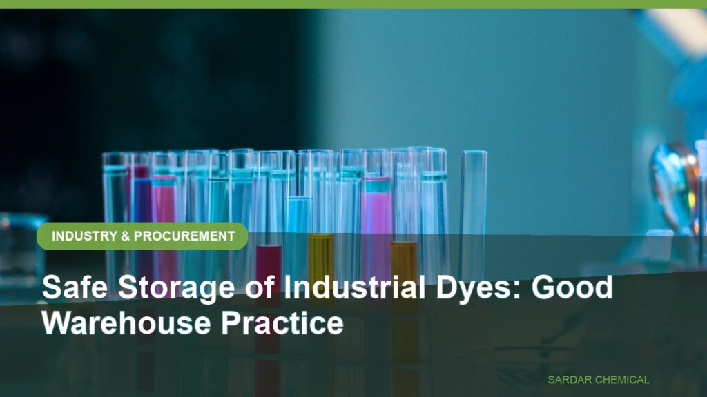 Safe Storage of Industrial Dyes: Good Warehouse Practice