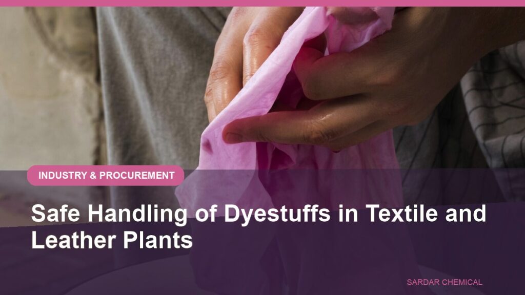 Safe Handling of Dyestuffs in Textile and Leather Plants
