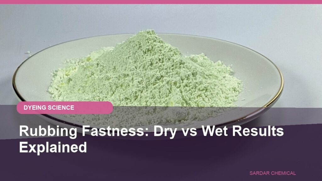 Rubbing Fastness: Dry vs Wet Results Explained