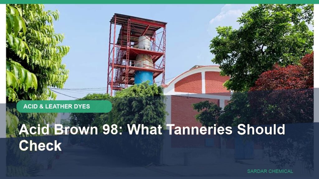 Acid Brown 98: What Tanneries Should Check