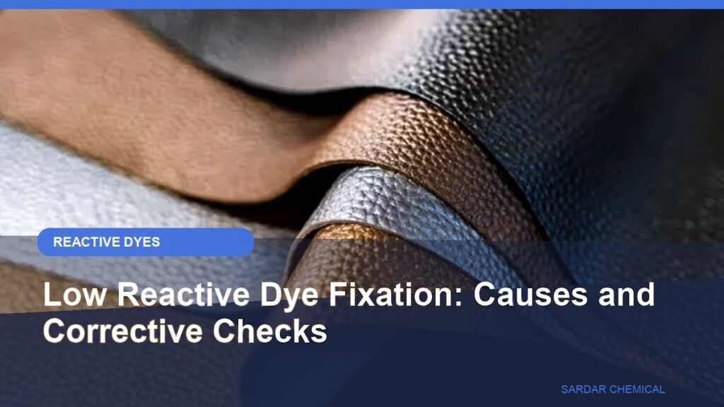 Low Reactive Dye Fixation: Causes and Corrective Checks
