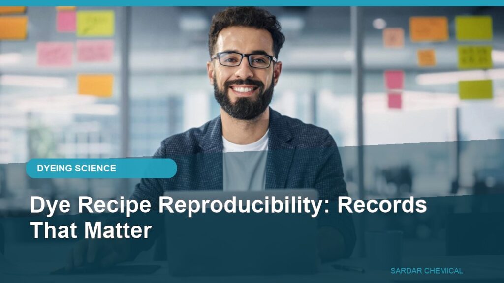 Dye Recipe Reproducibility: Records That Matter