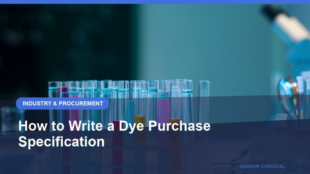 How to Write a Dye Purchase Specification