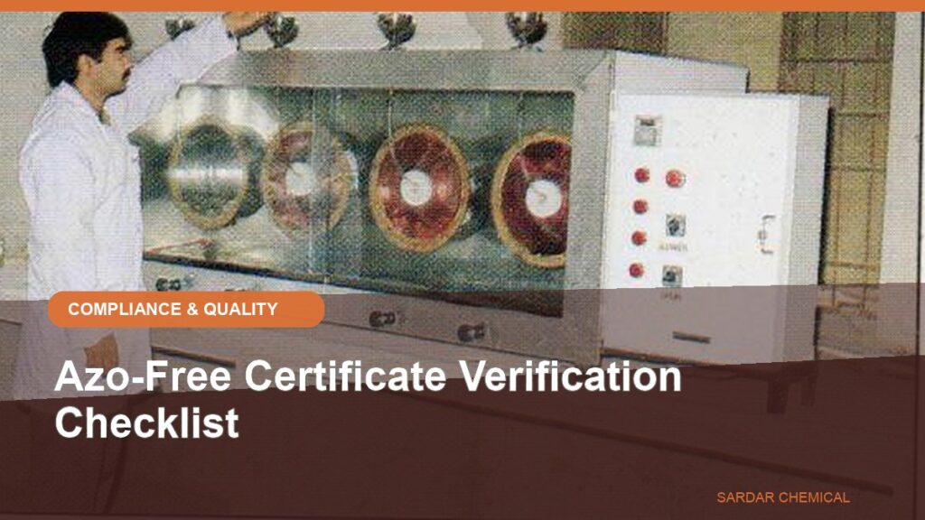 Azo-Free Certificate Verification Checklist