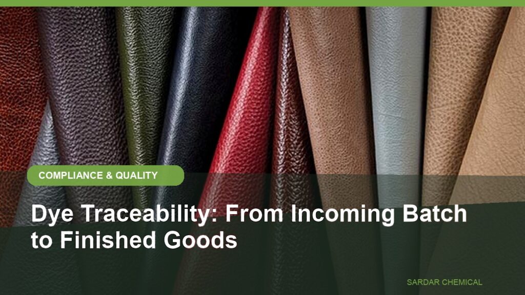 Dye Traceability: From Incoming Batch to Finished Goods