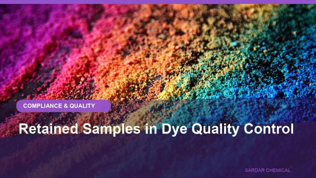 Retained Samples in Dye Quality Control