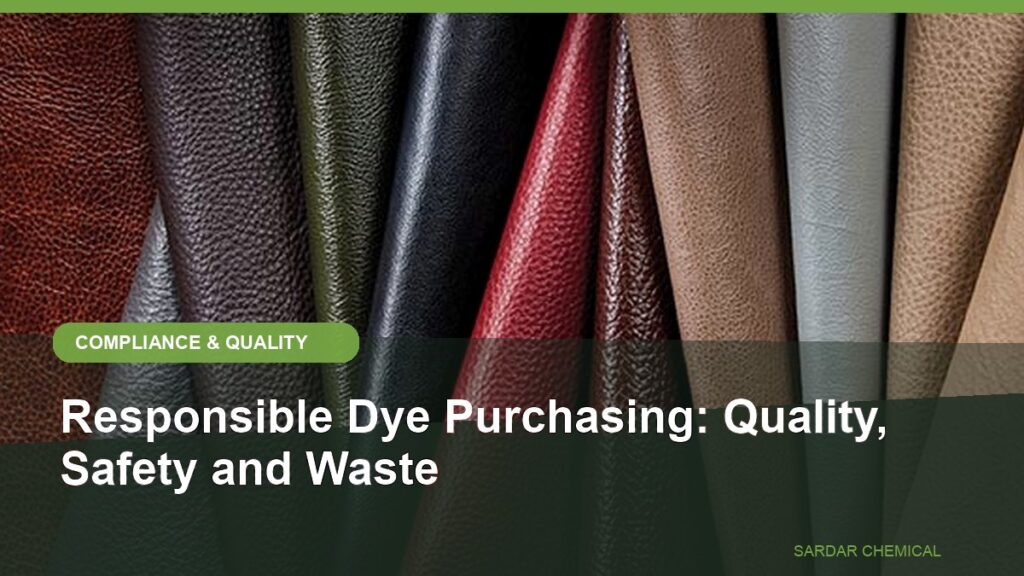 Responsible Dye Purchasing: Quality, Safety and Waste